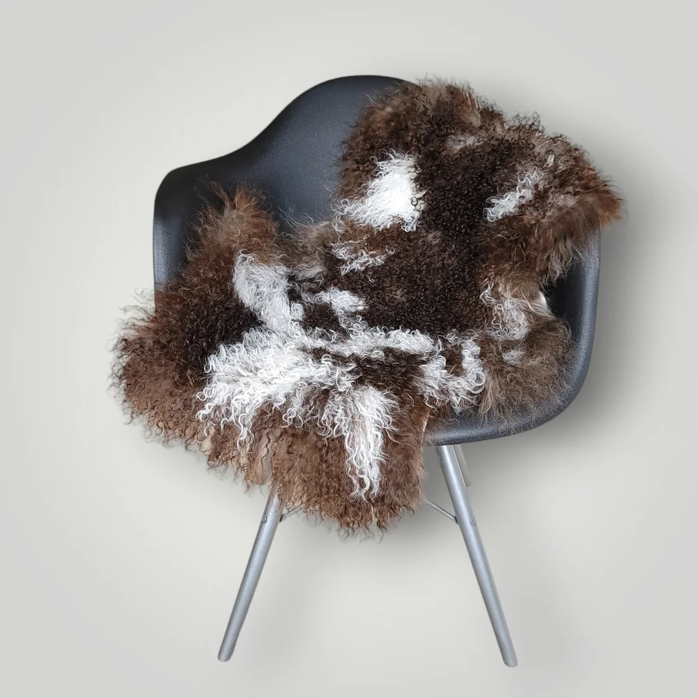 MUST HAVE! Luxury Tibet Mongolian Sheepskin Decorative Throw or Warming Blanket - Picture 5 of 16